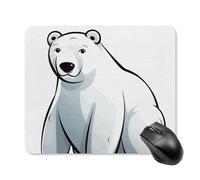 Polar Bear Square Mouse Pad Portable Computer Mousepad with Non-Slip Rubber Base 25 * 30cm Ultra-Thin Gaming Mouse Mat for Computer Laptop Office Desk Accessories
