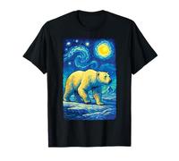 Polar Bear Starry Night Van Gogh Arctic Wildlife Nature T-Shirt