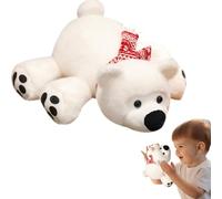 Polar Bear Stuffed Animal,15.75 Inch Lying down Throw Pillow Decor - White Polar Bear Stuffed Animal | for Girlfriend Valentines Kids Children Adults Girls Boys Birthday Sofa Bedroom Car