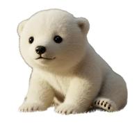 Polar Bear Stuffed Animal, Plush Toy with Ultra Soft Fur, Realistic Polar Bear Plushie, Stuffed Animal for Realistic Comfort, Funny Soft Plush Animal Companion Toys for Boys, Girls and Adu black