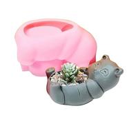 Polar Bear Succulent Planter Silicone Mold Epoxy Resin Casting Mold for Concrete Plant Pot Handmade Decor