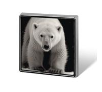 Polar Bear Suit Lapel Pin Fashion Lapel Pins for Men Women for Backpacks Funny Hat Brooch Pin Personalized Bag Lapels Badge Metal Novelty Buttons & Pins (Square)