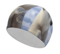 Polar Bear Swim Caps for Short & Long Hair Fashion Durable High Elasticity Swimming Caps Comfortable Bathing Cap Non-Slip Breathable Swim Hats for Swimmers&Gifts