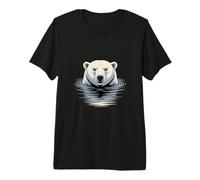 Polar Bear Swimming Ocean Scene Premium T-Shirt