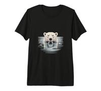 Polar Bear Swimming Ocean Scene Premium T-Shirt