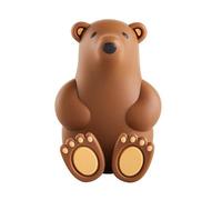 Polar Bear Toothbrush Holder,Cartoon Bear Toothbrush Holder,Suction Cup Toothbrush Rack,Wall Mounted Storage Rack for Bathroom(Dark Brown)