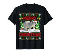 Polar Bear Ugly Xmas Sweater Funny Animal Lights Christmas T-Shirt