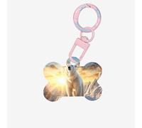 Polar Bear Under The Sunshine Personalized Pet Tags-Quality Acrylic Dog Tags, Custom ID Tags for Pets, Stylish and Durable