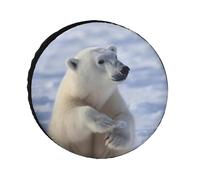 Polar Bear Universal Trailer Tire Cover Waterproof Travel Wheel Protector for 24" to 36" Trailers Truck RV SUV (Fits 26" Wheels: