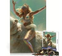 Polar Bear Warrior 1000 Piece Jigsaw Puzzles for Teenagers Jigsaw Think Game Calm Mind Quality Edge (50x75cm)