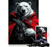 Polar Bear Warrior Jigsaw Puzzles 1000 Pieces for Adults Logic Sense Toy Leisure Time Smooth Edge Seasonal Gift (38x26cm)