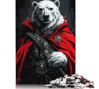 Polar Bear Warrior Jigsaw Puzzles Puzzle for Adults Kids. 1000 Pieces Great Gifts Challenge Toy Educational Game Home Decoration for Adults& Kids Age 14 Years Up 1000pcs (75x50cm)