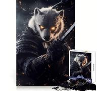 Polar Bear Warrior Samurai Animal Jigsaw Puzzles for Adults 1000 Pieces Clear Logic Toy Quiet Hobby Perfect Cut Stylish Gift (50x75cm)