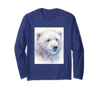 Polar Bear Winter Watercolor Long Sleeve T-Shirt