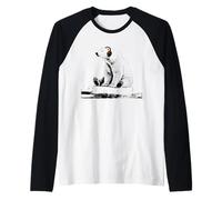 Polar-Bear with Headphones - I Need Some Space Raglan Baseball Tee