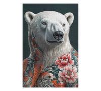 Polar Bear with Tattoo Decorative Jigsaw Puzzle for Adults, 1000 PCS
