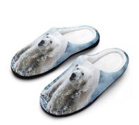 Polar Bear Women’S Cotton Slippers Memory Foam House Shoes Flats For Indoor Outdoor