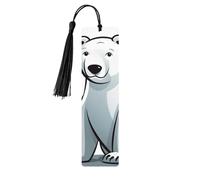 Polar Bear Wooden Bookmark Perfect Decoration for Bookmarks Lovers Students Reading Book Club