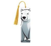 Polar Bear Wooden Bookmark Perfect Decoration for Bookmarks Lovers Students Reading Book Club