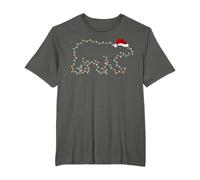 Polar Bear Xmas Lighting Santa Hat Polar Bear Christmas T-Shirt