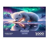 Polar Bear1000 Piece Jigsaw Puzzle for Adults Family Game AuroraChallenging Home Decors Great Gift Idea70x50cm/1000pcs