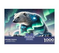 Polar Bear1000 Piece Jigsaw Puzzles for Adults And Kids Family Game AuroraFun And Challenging for Home Decoration Great Gift Idea38x26cm/1000pcs