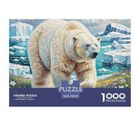 Polar Bear1000 Piece Puzzle Educational Game Animals A Challenging Puzzle for Adults 70x50cm/1000pcs
