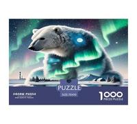 Polar Bear1000 Pieces Jigsaw Puzzles for Adults Family Game AuroraFun And Challenging for Home Decoration Great Gift Idea70x50cm/1000pcs