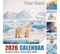 Polar Bears 2026 Calendar: Arctic giants in a snowy dance with their frozen world