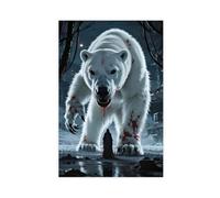 Polar Bears And Humans Canvas Poster Wall Art Decor Print Picture Paintings for Living Room Bedroom Decoration 08x12inch(20x30cm)