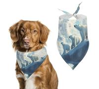 Polar Bears Ice Floes Arctic Ocean Dog Bandana Pet Scarf for Small Medium Large Dogs Triangle Bibs Photo Prop Gift