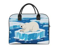 Polar Bears Multi-purpose Travel Duffle Bag | Scratch Resistant Nylon Tote Bag with Detachable Strap Travel Tote Handbag for Daily Business Getaways