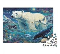 Polar Bears Rätsel Für Erwachsene |Penguins Killer Whales And Dolphins| 1000pcs (75x50cm) Puzzles Lernspiele Home Decor Puzzles