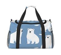 Polar Bears Water-Resistant Travel Duffel Bag Compact Sports, Gym & Weekend Tote for Men & Women