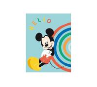 Polar blanket - DISNEY - Mickey Mouse - 100x140 cm - Turquoise blue - Machine washable