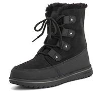 Polar Boot Womens Quilted Short Snow Winter Faux Fur Warm Durable Waterproof Boots - 9 - BLK42 AYC0520