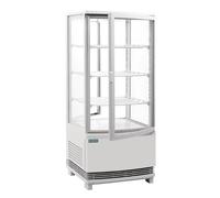 Polar C-Series Energy Efficient Curved Door Display Fridge White, 86Ltr