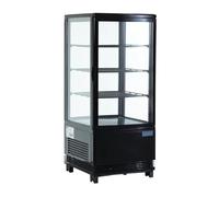 Polar C-Series Energy Efficient Countertop Display Fridge 68Ltr, Black