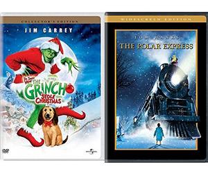 Polar Christmas Grinch Double Feature How the Grinch Stole Christmas Dr. Seuss & Polar Express Holiday 2-Pack