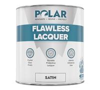 Polar Clear Lacquer Paint - 1 Litre | Satin Finish | Quick Drying & Durable Lacquer for Wood, Plastic, Metal, Concrete, Glass & Ceramics | Water Resistant Coating for Interior & Exterior Surfaces
