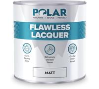 Polar Clear Lacquer Paint - 2.5 litres | Matt Finish | Quick Drying & Durable Lacquer for Wood, Plastic, Metal, Concrete, Glass & Ceramics | Water Resistant Coating for Interior & Exterior Surfaces