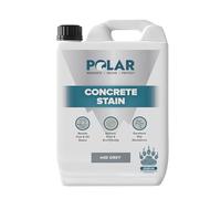 Polar Concrete Stain Mid Grey, 5 Litre - Durable, Stain & Slip-Resistant Finish for Interior & Exterior - Stone & Concrete Floors - Smooth & Solvent-Free Coating for Driveways, Footpaths & Patios