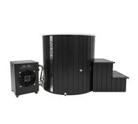 Polar Cyclone - Wood Ice Bath, Black / Ice Bath + Pro Commercial Chiller