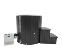 Polar Cyclone - Wood Ice Bath, Black / Ice Bath + Pro Mini Chiller