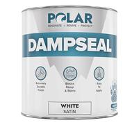 Polar Damp Seal Paint - 1L, White - Primer & Topcoat for Indoor Walls & Ceilings - Mould Resistant Stain Blocker Paint - Quick Drying for Wood, Plaster, Cement and Stone - Satin Finish