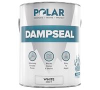 Polar Damp Seal Paint - 2.5L, White - Primer & Topcoat for Indoor Walls & Ceilings - Mould Resistant Stain Blocker Paint - Quick Drying for Wood, Plaster, Cement and Stone - Matt Finish