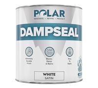 Polar Damp Seal Paint - 500ml, White - Primer & Topcoat for Indoor Walls & Ceilings - Mould Resistant Stain Blocker Paint - Quick Drying for Wood, Plaster, Cement and Stone - Satin Finish