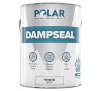 Polar Damp Seal Paint - Primer & Topcoat for Indoor Walls & Ceilings - Mould Resistant Stain Blocker Paint- Quick Drying for Wood, Plaster, Cement and Stone - Matt Finish - White - 2.5L
