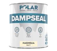 Polar Damp Seal Paint - Primer & Topcoat for Indoor Walls & Ceilings - Mould Resistant Stain Blocker Paint- Quick Drying for Wood, Plaster, Cement and Stone - Matt Finish - Magnolia - 500ml
