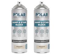 Polar Damp & Stain Block Spray, 2x500ml, Matt Magnolia